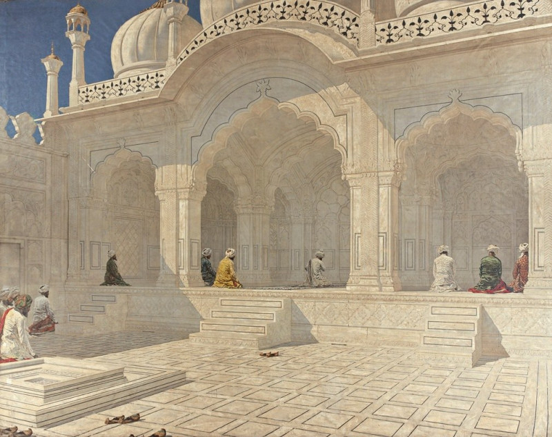 Pearl Mosque At Delhi (1876-79) reproduction of painting by Vasily Vereshchagin. ALL GICLEE PRINTS