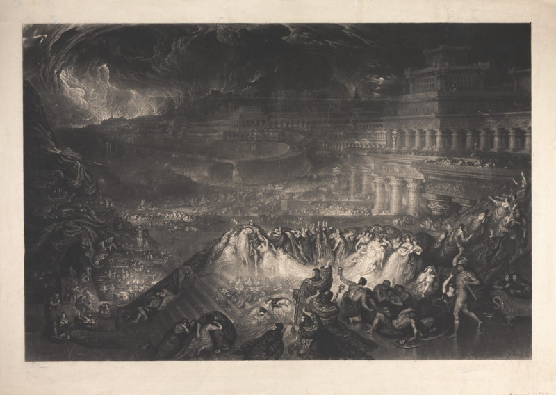 The Fall of Ninevah (1829) reproduction of painting by John Martin. ALL GICLEE PRINTS