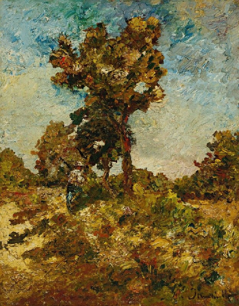 Les Arbres reproduction of painting by Adolphe Monticelli. ALL GICLEE PRINTS