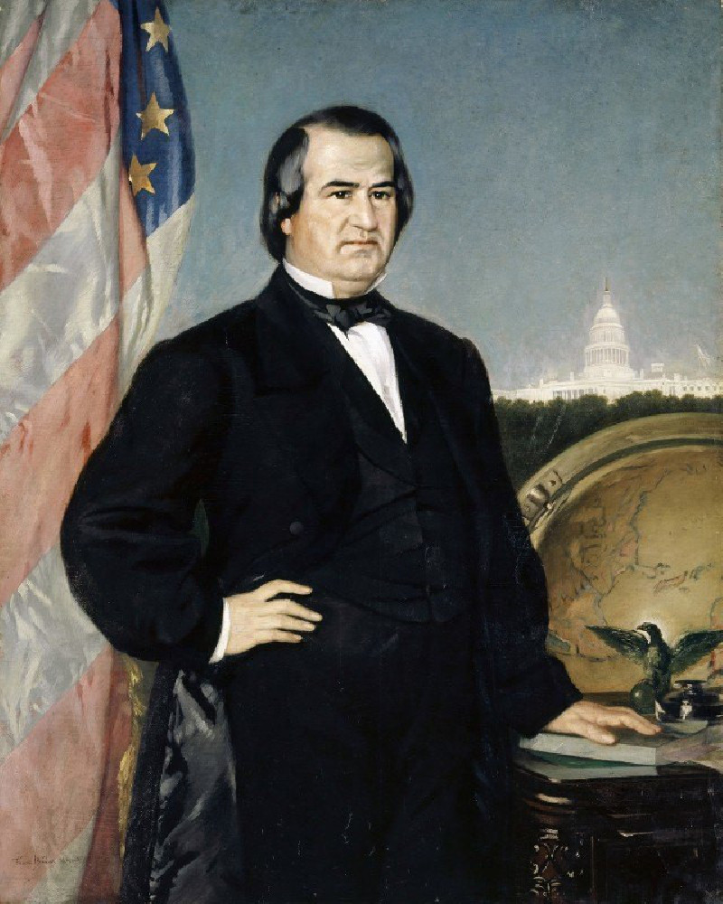 Portrait of the American President Andrew Johnson (1866) reproduction of painting by Frank Buchser. ALL GICLEE PRINTS