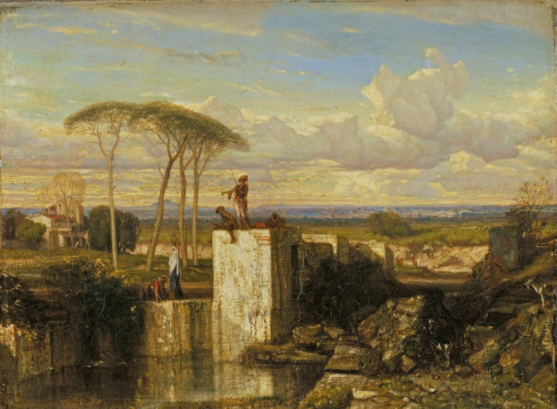 A Well in the East (1847) reproduction of painting by Alexandre-Gabriel Decamps. ALL GICLEE PRINTS