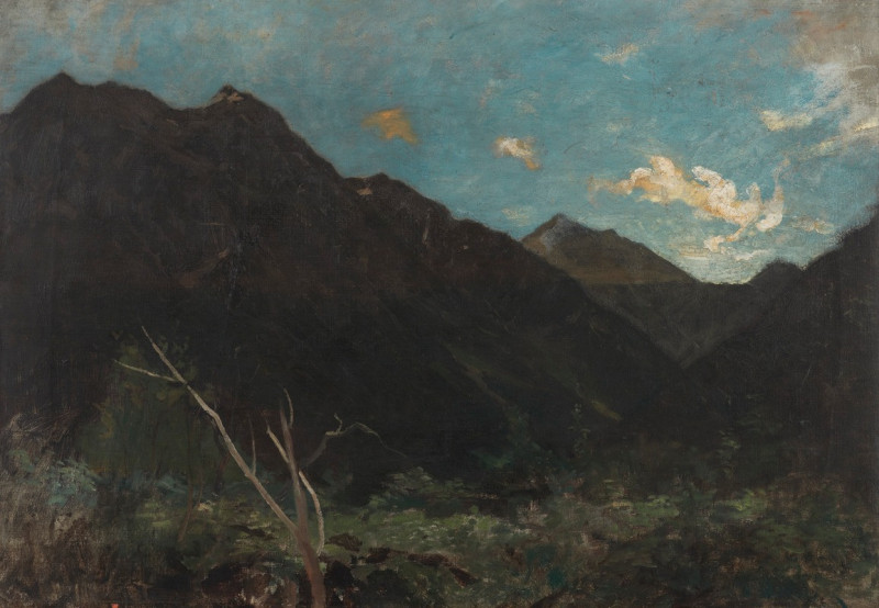 Mount Rolleston (circa 1893) reproduction of painting by Petrus van der Velden. ALL GICLEE PRINTS