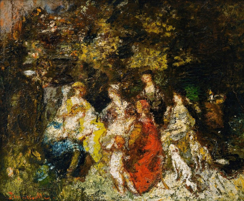 The Decameron reproduction of painting by Adolphe Monticelli. ALL GICLEE PRINTS