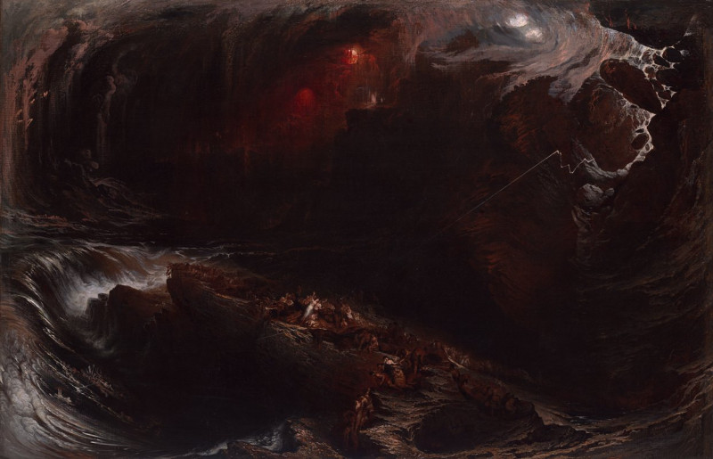 The Deluge (1834) reproduction of painting by John Martin. ALL GICLEE PRINTS