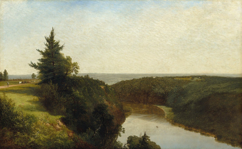 John Frederick Kensett reprodukcija View on the Genesee near Mount Morris (1857), VISOS REPRODUKCIJOS , paveikslai, reprodukc...