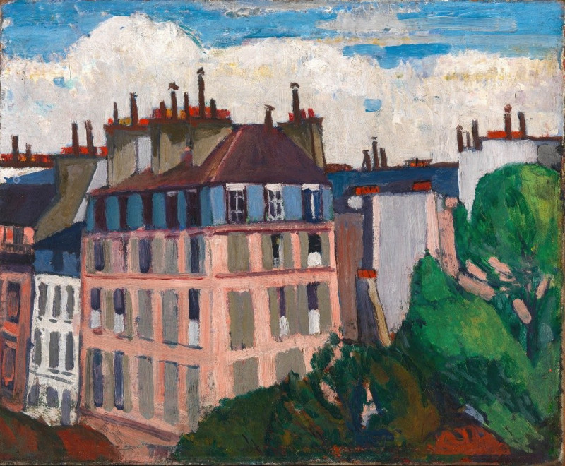 Henry Lyman Saÿen reprodukcija Rooftops, Paris (1909-1912), VISOS REPRODUKCIJOS , paveikslai, reprodukcijos internetu