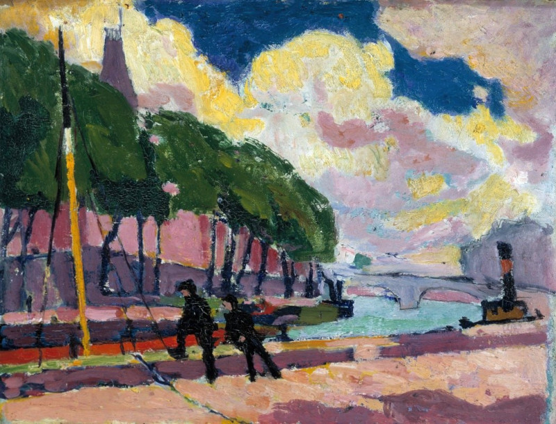 On The Banks Of The Seine (1909-1912) reproduction of painting by Henry Lyman Saÿen. ALL GICLEE PRINTS