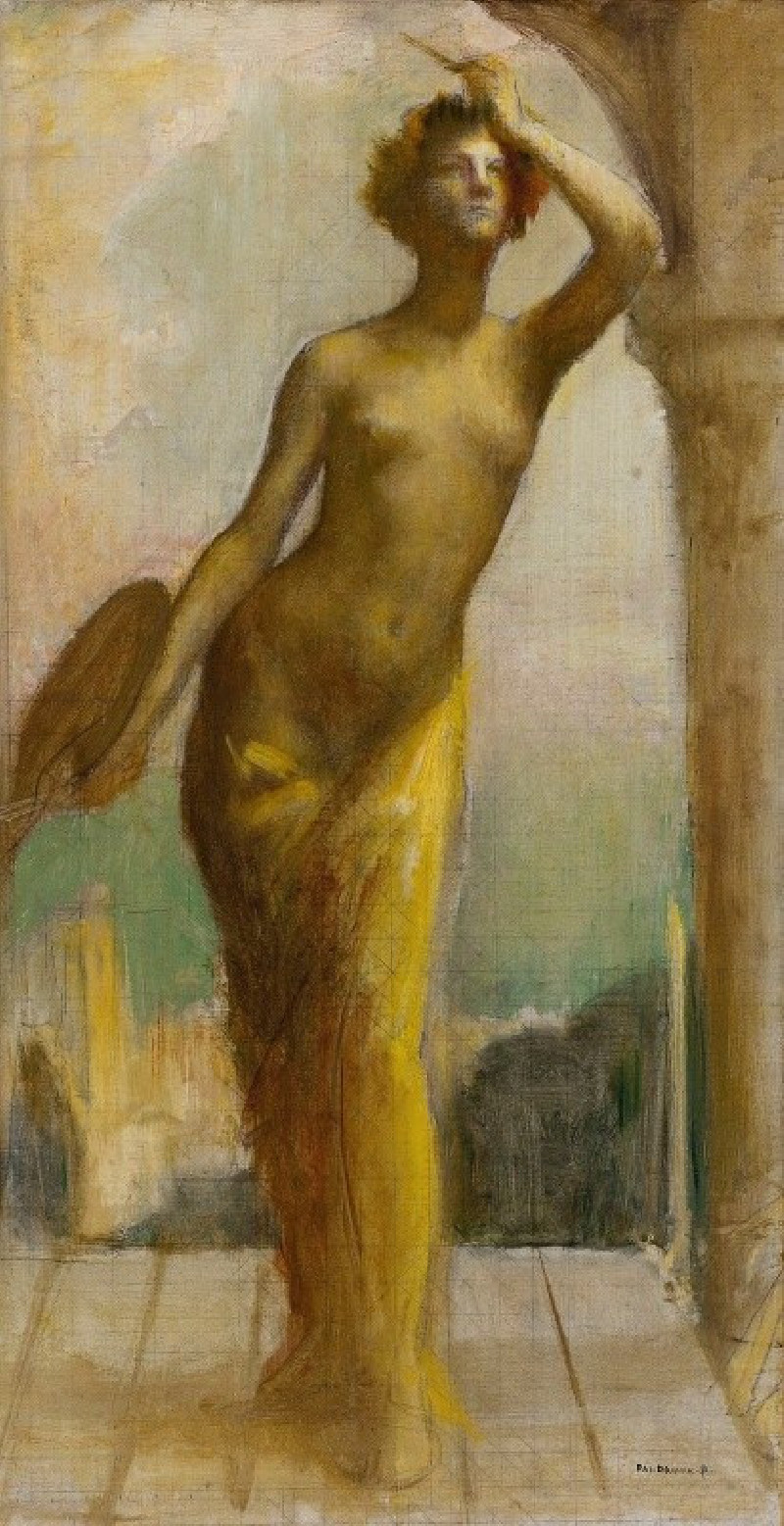 Pascal-Adolphe-Jean Dagnan-Bouveret reprodukcija La Peinture (1890), VISOS REPRODUKCIJOS , paveikslai, reprodukcijos internetu