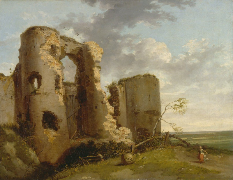 West Gate of Pevensey Castle, Sussex ( 1773 - 1774) reproduction of painting by John Hamilton Mortimer. ALL GICLEE PRINTS