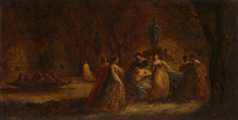 A Woodland Fête (C. 1853-1857) reproduction of painting by Adolphe Monticelli. ALL GICLEE PRINTS