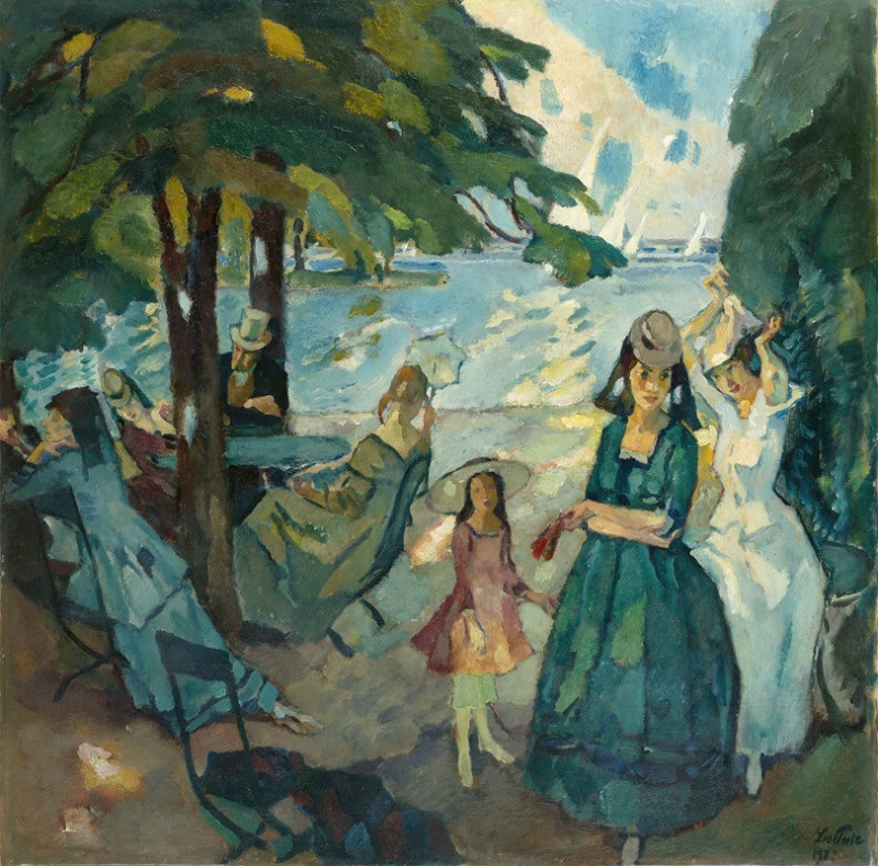 Regatta (1921) reproduction of painting by Leo Putz. ALL GICLEE PRINTS