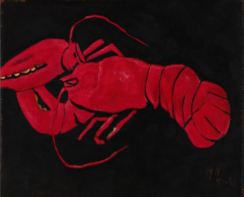 Marsden Hartley reprodukcija Lobster on Black Background (1940-1941), VISOS REPRODUKCIJOS , paveikslai, reprodukcijos internetu