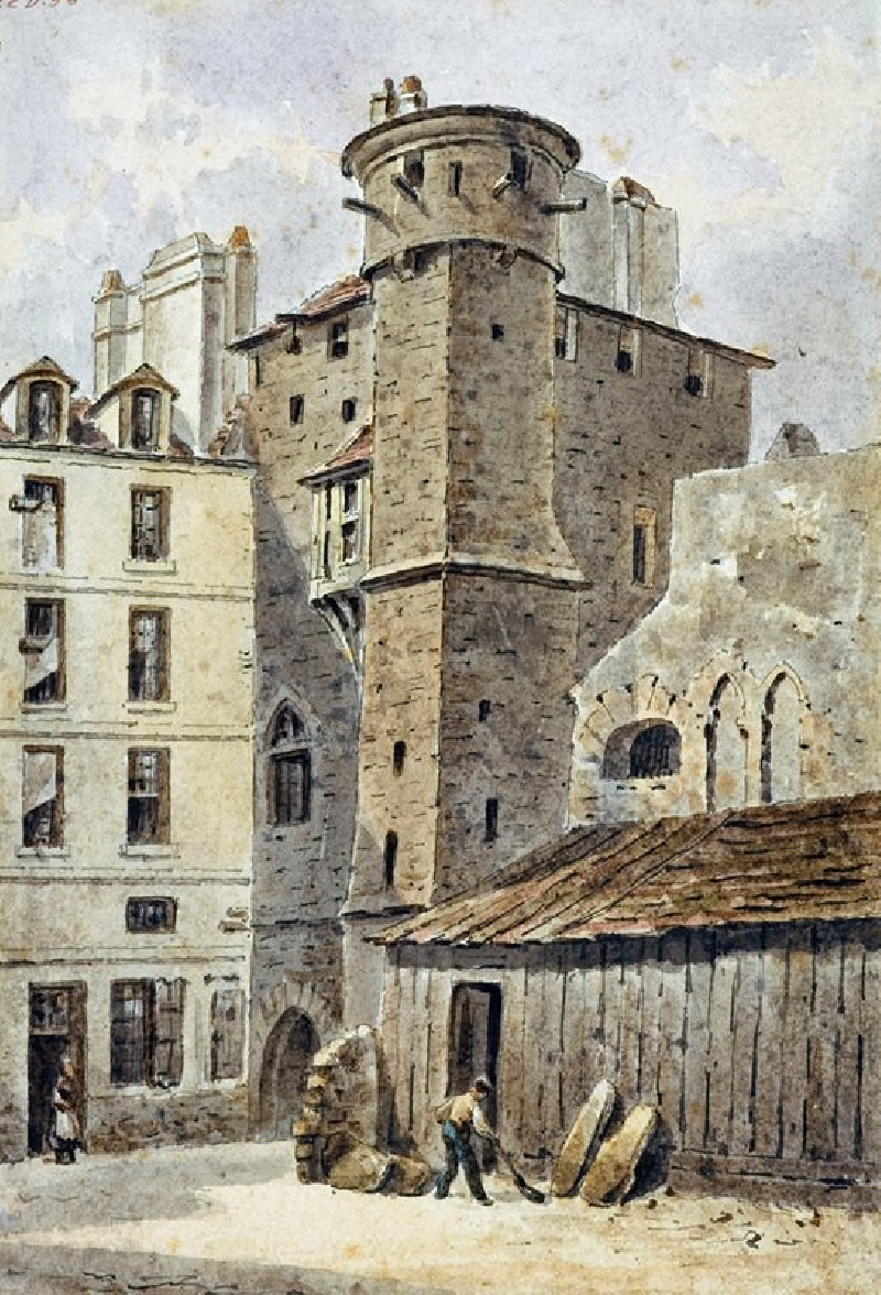 Tour Saint Jean de Latran. (1844) reproduction of painting by Auguste-Sébastien Bénard. ALL GICLEE PRINTS