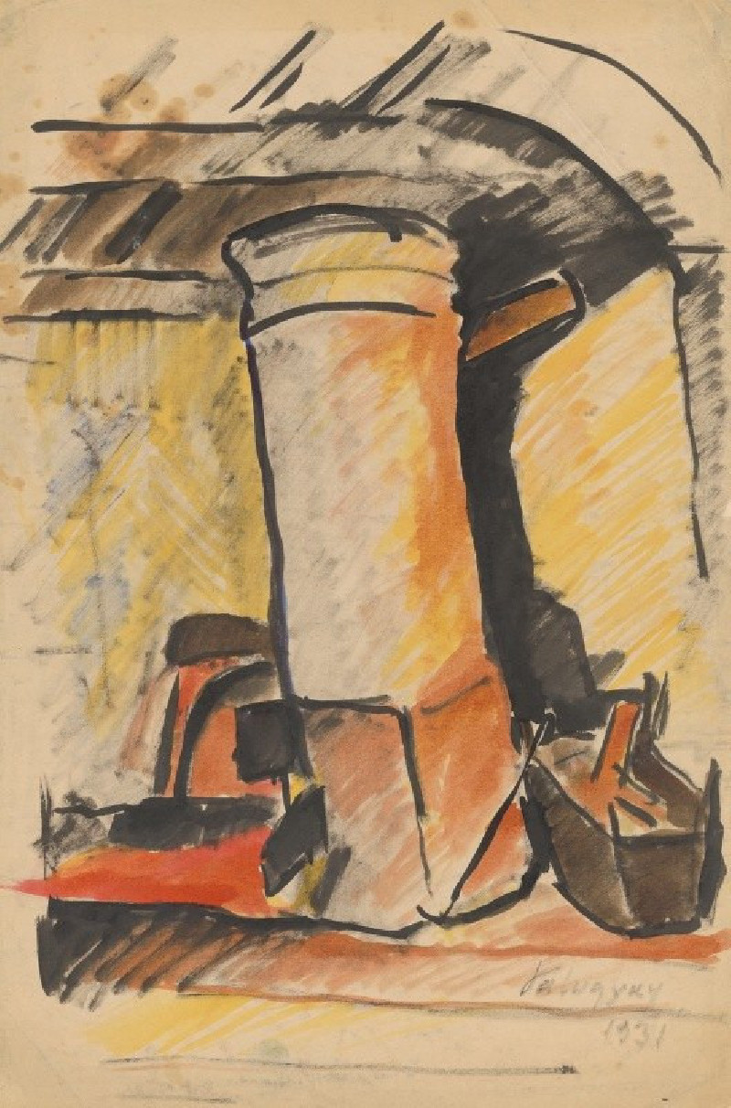 Still Life – Study for a Painting (1931) reproduction of painting by Zolo Palugyay. Still-life