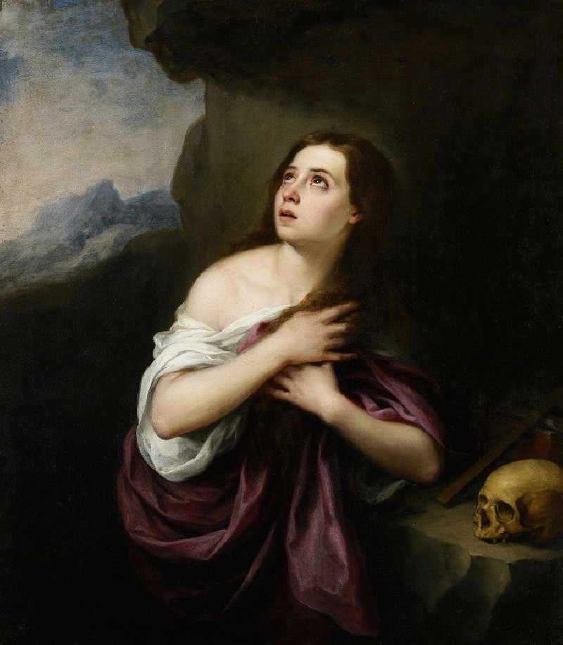 Penitent Magdelene (c. 1650–65) reproduction of painting by Bartolomé Estebán Murillo. ALL GICLEE PRINTS