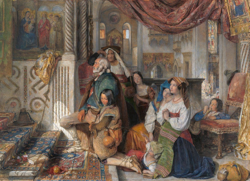 Roman Pilgrims (1854) reproduction of painting by John Frederick Lewis. ALL GICLEE PRINTS