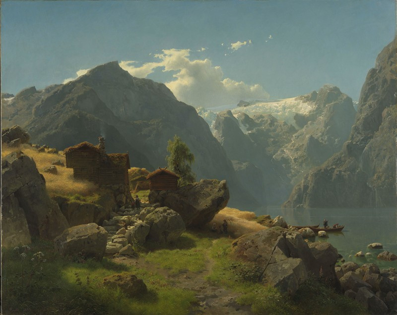 Balestrand (1848) reproduction of painting by Hans Gude. ALL GICLEE PRINTS