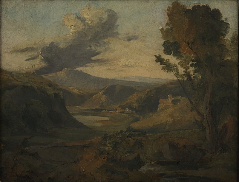 Landscape (Auvergne) (ca. 1830) reproduction of painting by Théodore Rousseau. ALL GICLEE PRINTS