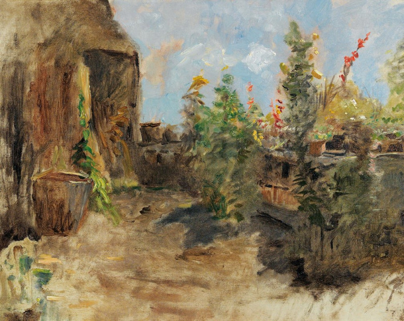 Farmhouse Garden reproduction of painting by Olga Wisinger-Florian. ALL GICLEE PRINTS