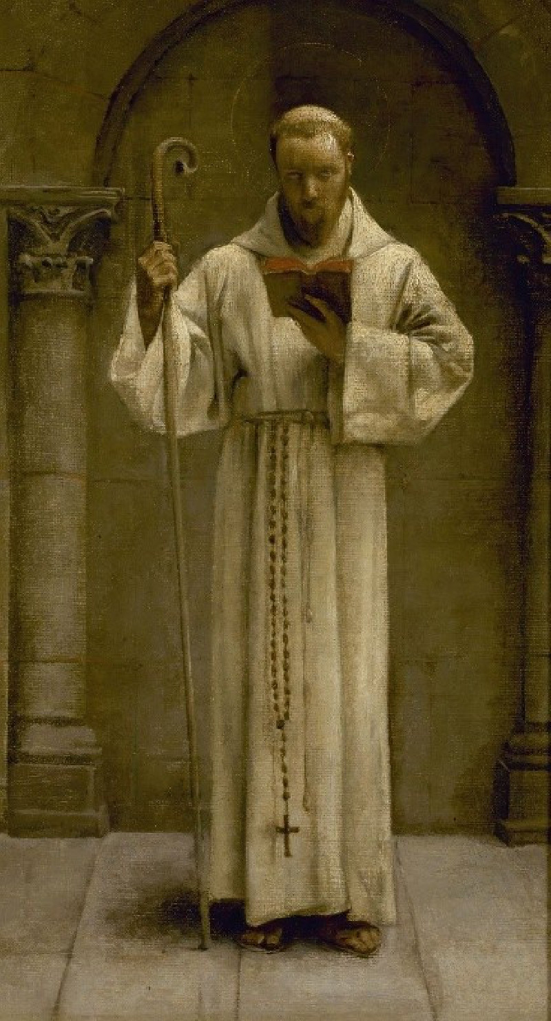 Saint Herbland (1877) reproduction of painting by Pascal-Adolphe-Jean Dagnan-Bouveret. ALL GICLEE PRINTS