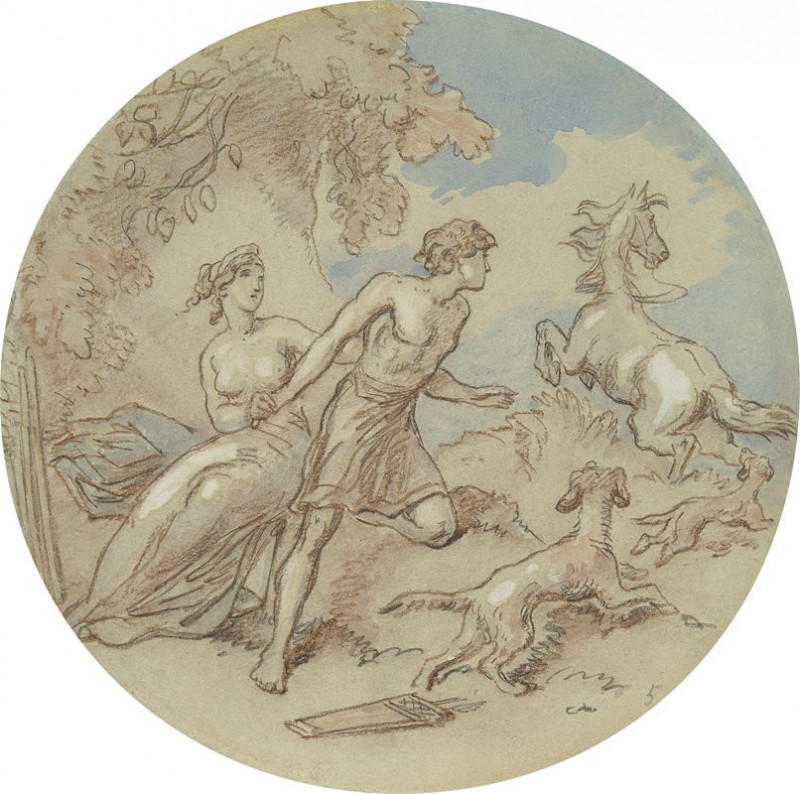 Venus and Adonis pl5 reproduction of painting by Hablot Knight Browne. ALL GICLEE PRINTS