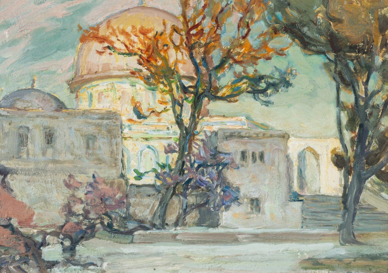 View of Jerusalen. Study (1921) reproduction of painting by Anna Boberg. ALL GICLEE PRINTS