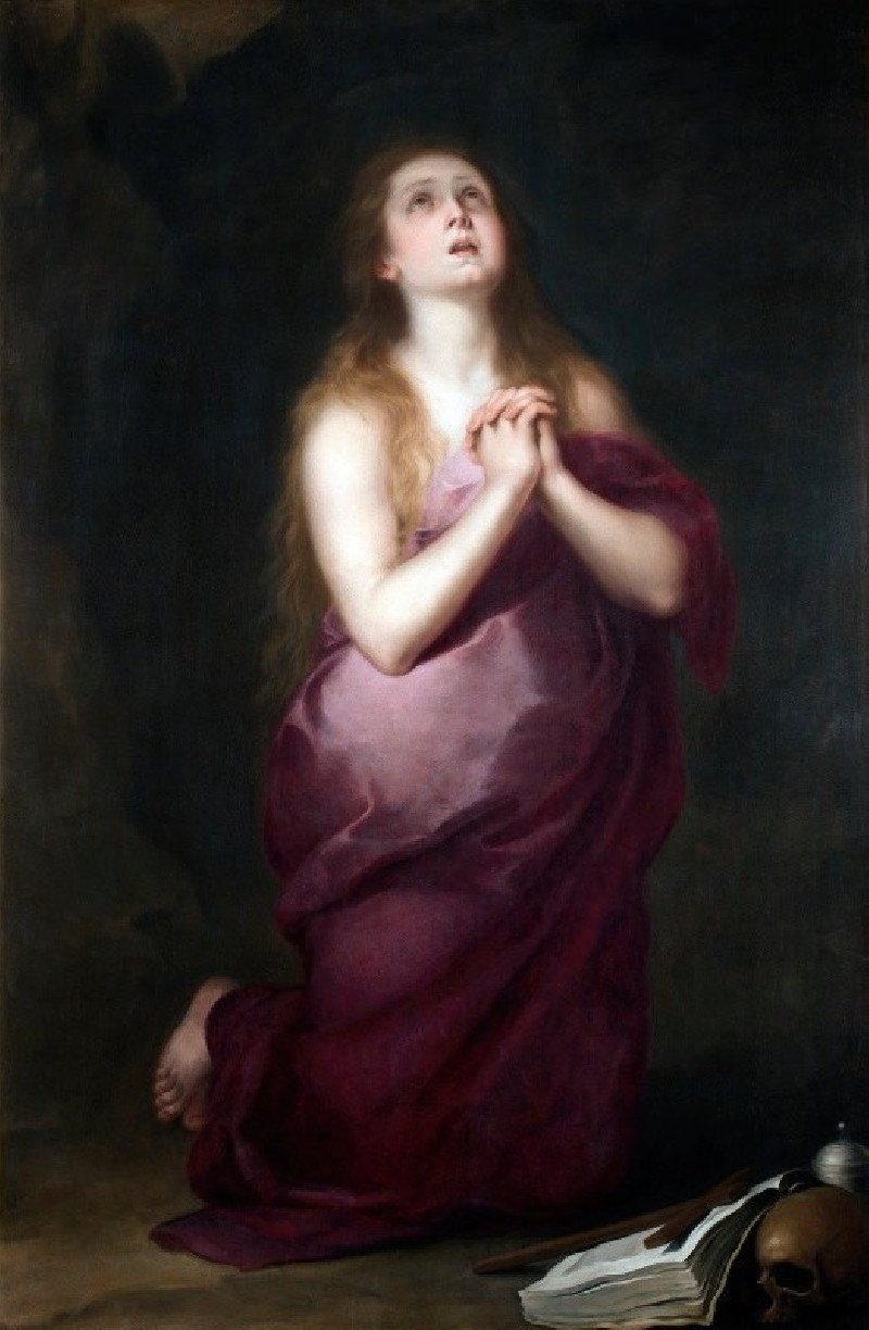 The Penitent Magdalene (ca. 1660-1665) reproduction of painting by Bartolomé Estebán Murillo. ALL GICLEE PRINTS