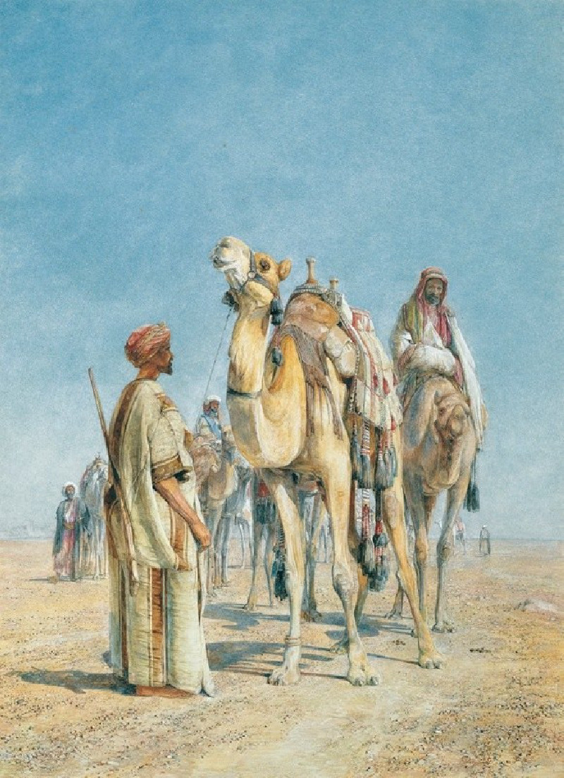 Halt In The Desert reproduction of painting by John Frederick Lewis. ALL GICLEE PRINTS