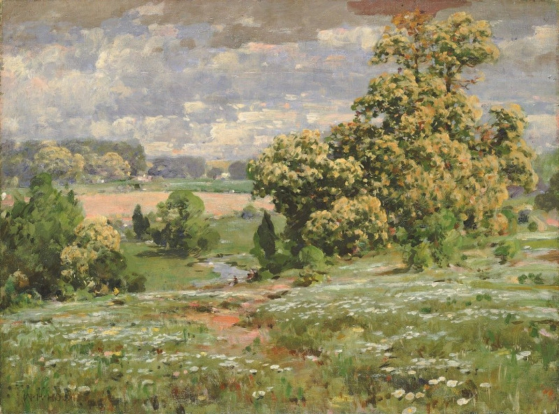 Chestnut Trees In Bloom reproduction of painting by William Henry Holmes. ALL GICLEE PRINTS