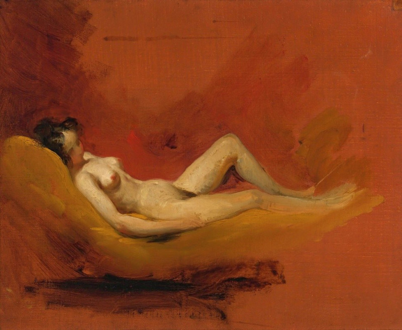 William Etty reprodukcija Study Of A Female Nude, Aktas , paveikslai, reprodukcijos internetu