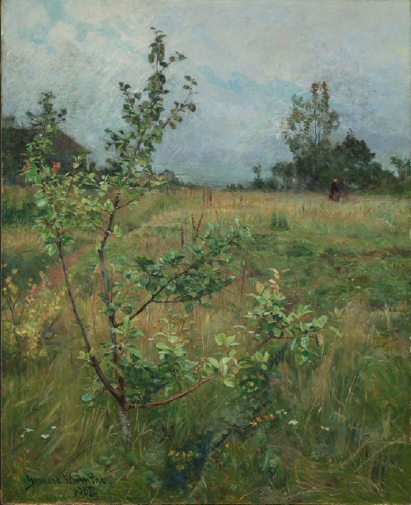 Gerhard Munthe reprodukcija The Apple Tree (1887), VISOS REPRODUKCIJOS , paveikslai, reprodukcijos internetu