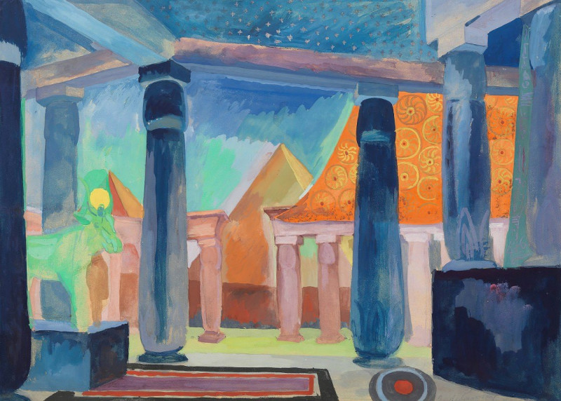 Stage Design for Cleopatra Object (circa 1918) reproduction of painting by Robert Delaunay. ALL GICLEE PRINTS