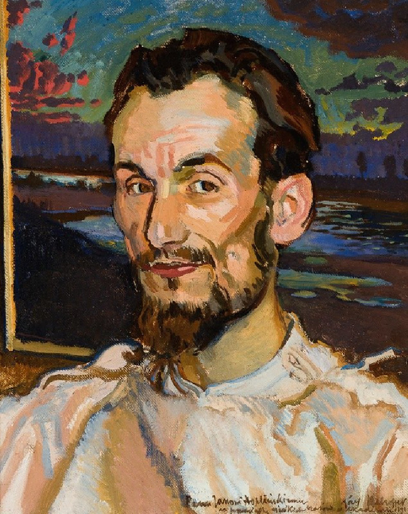 Portrait of Jan Hopliński (1919) reproduction of painting by Józef Mehoffer. ALL GICLEE PRINTS