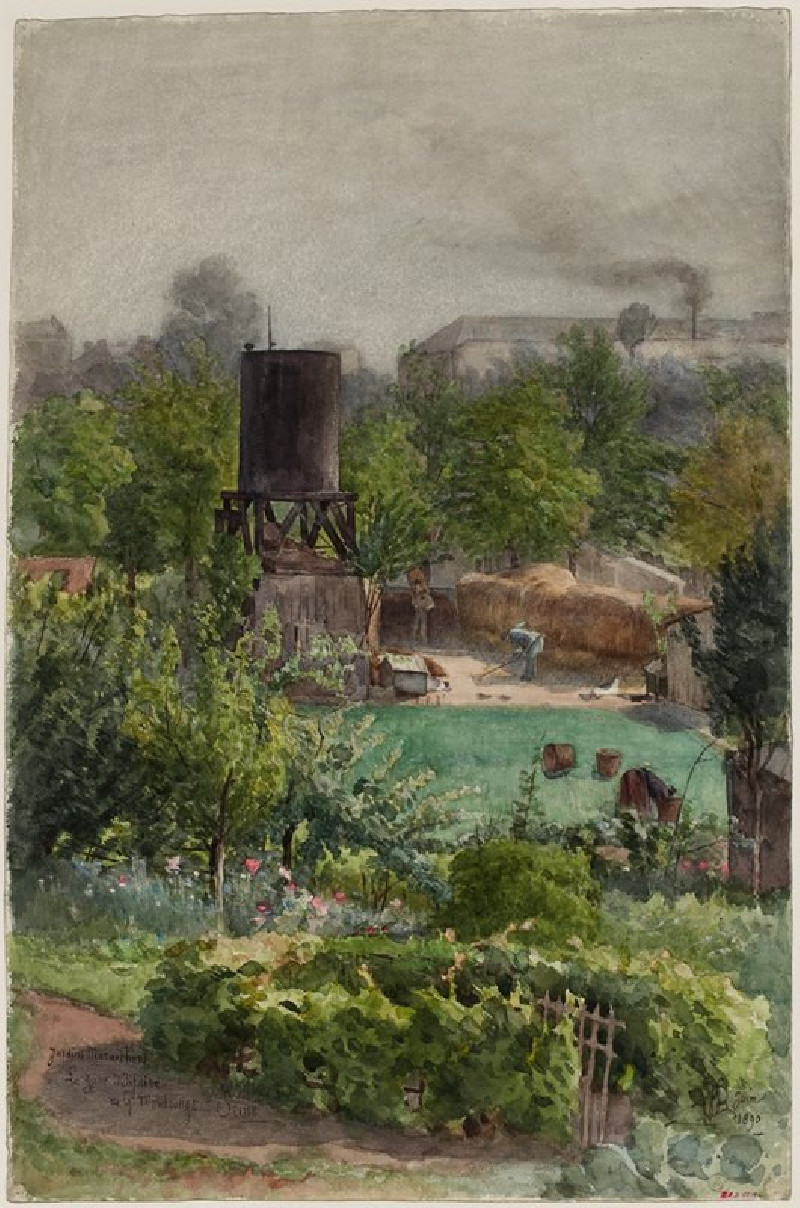 Félix Brard reprodukcija Jardins maraîchers au Grand Montrouge (1890), VISOS REPRODUKCIJOS , paveikslai, reprodukcijos internetu