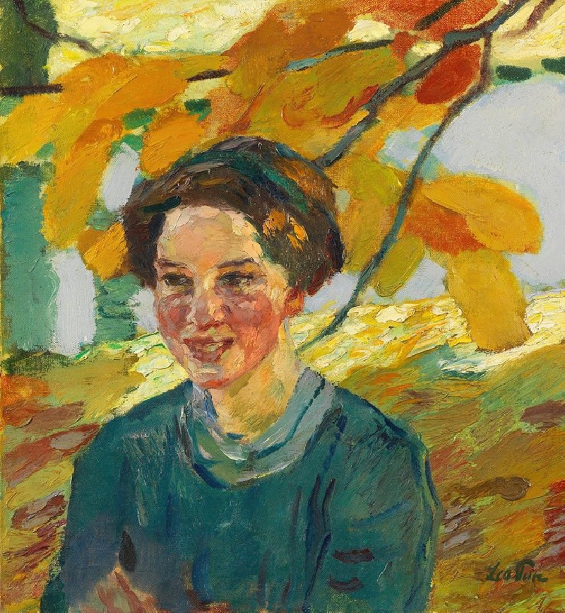 Mädchenporträt (1914) reproduction of painting by Leo Putz. ALL GICLEE PRINTS