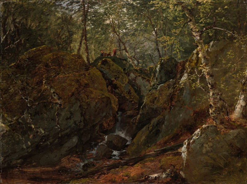 Catskill Waterfall (1859) reproduction of painting by John Frederick Kensett. ALL GICLEE PRINTS