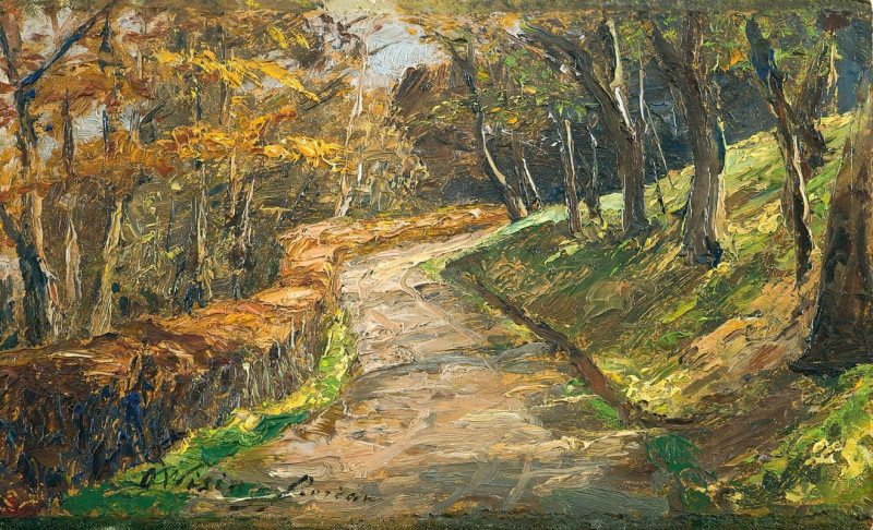 Pathway In Early Spring reproduction of painting by Olga Wisinger-Florian. ALL GICLEE PRINTS