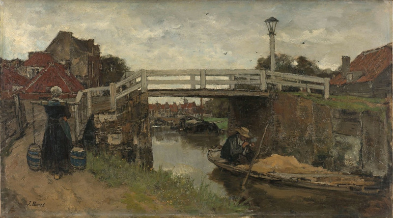 The Bridge (c. 1879) reproduction of painting by Jacob Maris. ALL GICLEE PRINTS