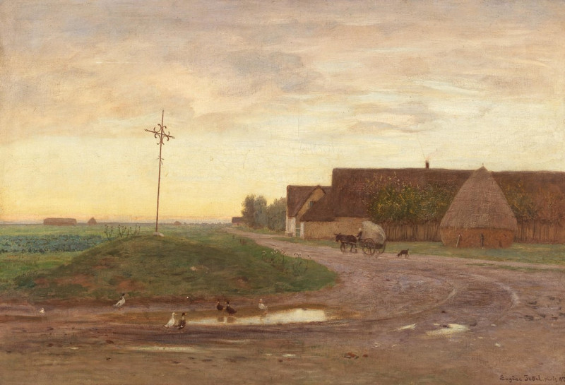 Kreuzweg bei Cayeux (1897) reproduction of painting by Eugen Jettel. ALL GICLEE PRINTS