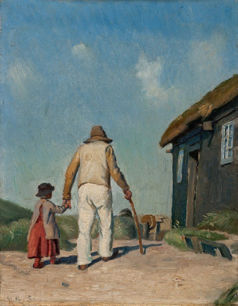 Blind Christian. Study reproduction of painting by Michael Ancher. ALL GICLEE PRINTS