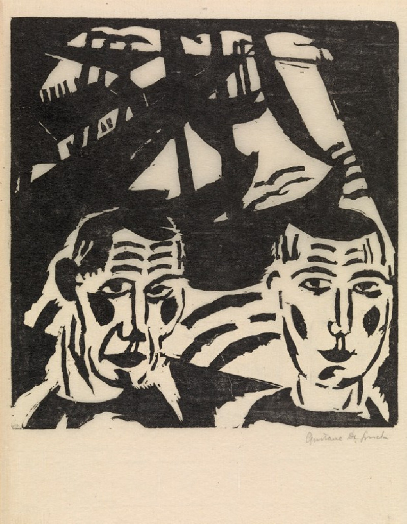 Gustave De Smet reprodukcija Dutch Fishermen (1920), VISOS REPRODUKCIJOS , paveikslai, reprodukcijos internetu