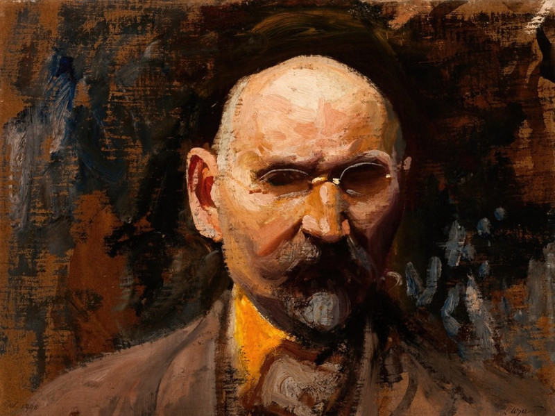 Self-Portrait (1908) reproduction of painting by Leon Wyczółkowski. ALL GICLEE PRINTS