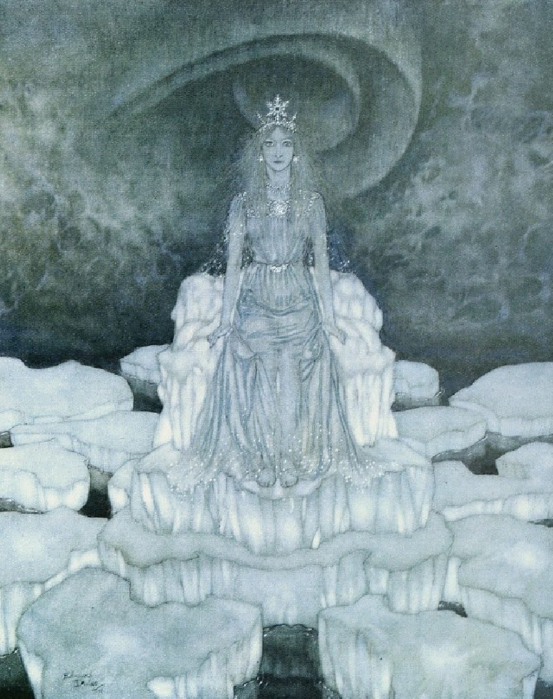 The Snow Queen Pl 7 (1911) reproduction of painting by Edmund Dulac. ALL GICLEE PRINTS