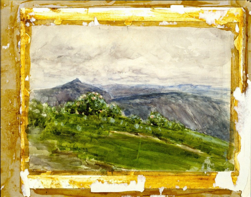 Mountain Landscape, Highlands, North Carolina (1889) reproduction of painting by Henry Ossawa Tanner. ALL GICLEE PRINTS