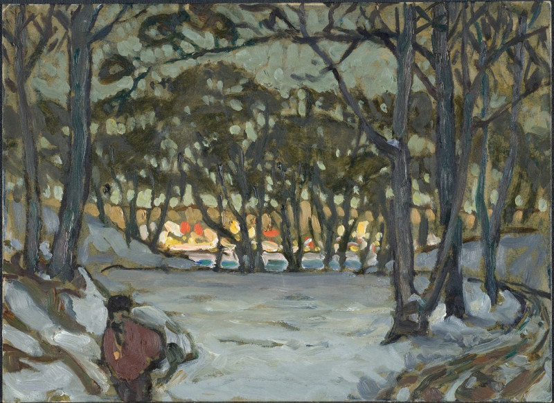 Anna Boberg reprodukcija Winter Study from Djurgården, Stockholm (1921), VISOS REPRODUKCIJOS , paveikslai, reprodukcijos inte...