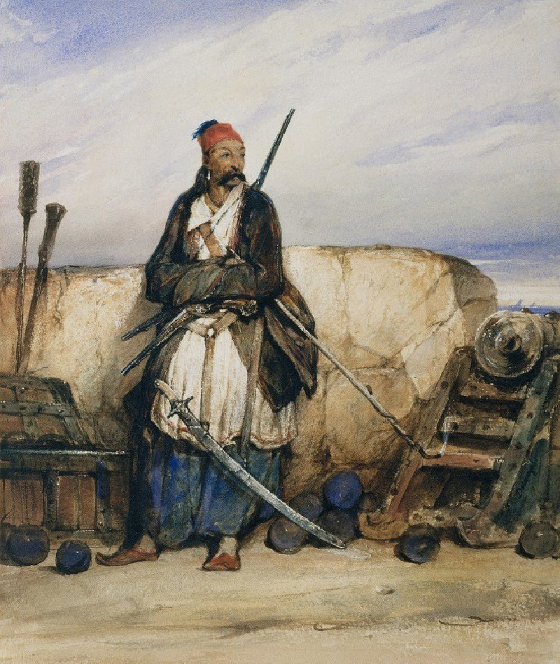 A Turkish Gunner (c. 1830) reproduction of painting by Alexandre-Gabriel Decamps. ALL GICLEE PRINTS