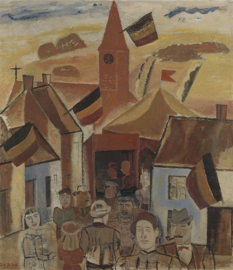 Dorpskermis  (1930) reproduction of painting by Gustave De Smet. ALL GICLEE PRINTS