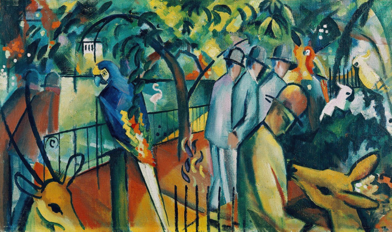 Zoological Garden I (1912) reproduction of painting by August Macke. ALL GICLEE PRINTS