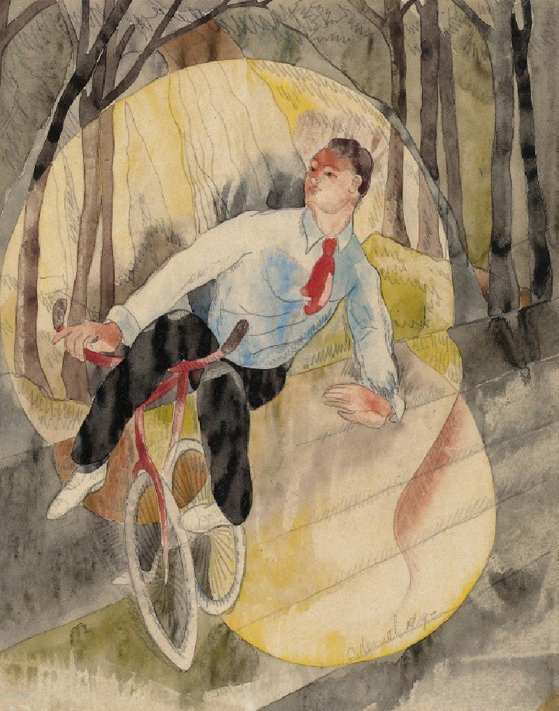 In Vaudeville, the Bicycle Rider (1919) reproduction of painting by Charles Demuth. ALL GICLEE PRINTS