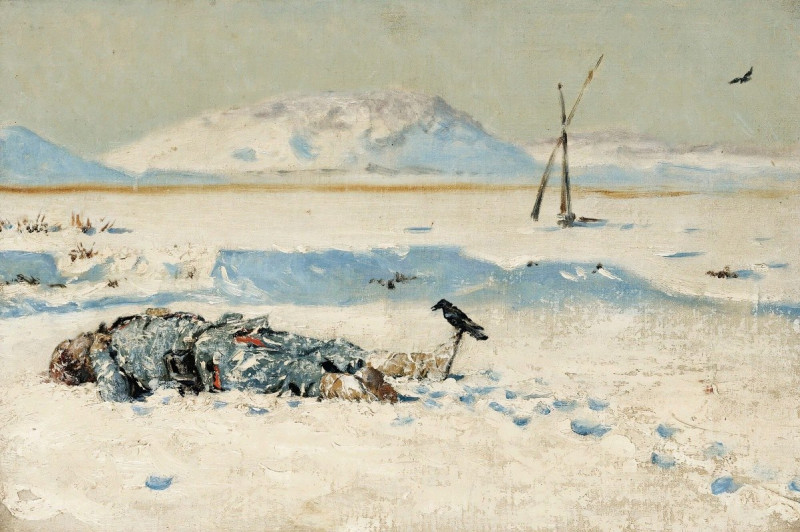 The Fallen Soldier reproduction of painting by Vasily Vereshchagin. ALL GICLEE PRINTS